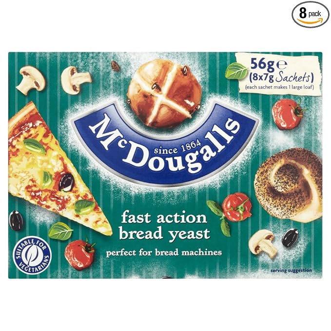 McDougalls Fast Action Bread Yeast Sachets, 8x7 g