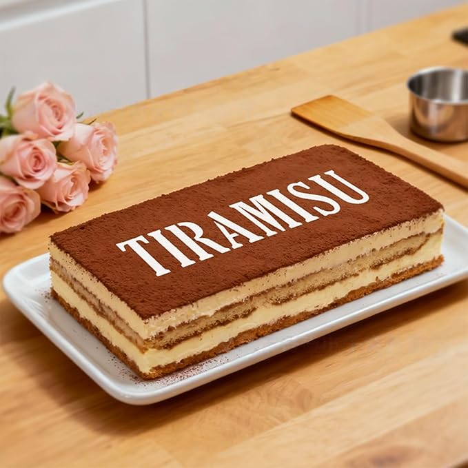 Stencil for Tiramisu Cake Painting Letter Design Decorating Tool Tiramisu Decorating Painting Stencil