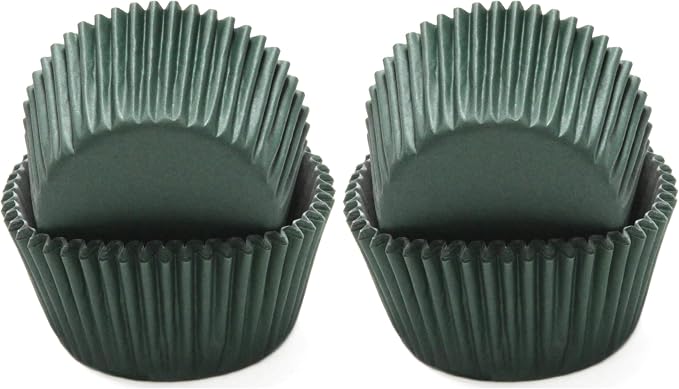 Chef Craft Classic Cupcake Liners, 50 Count, Dark Green (Pack of 2)