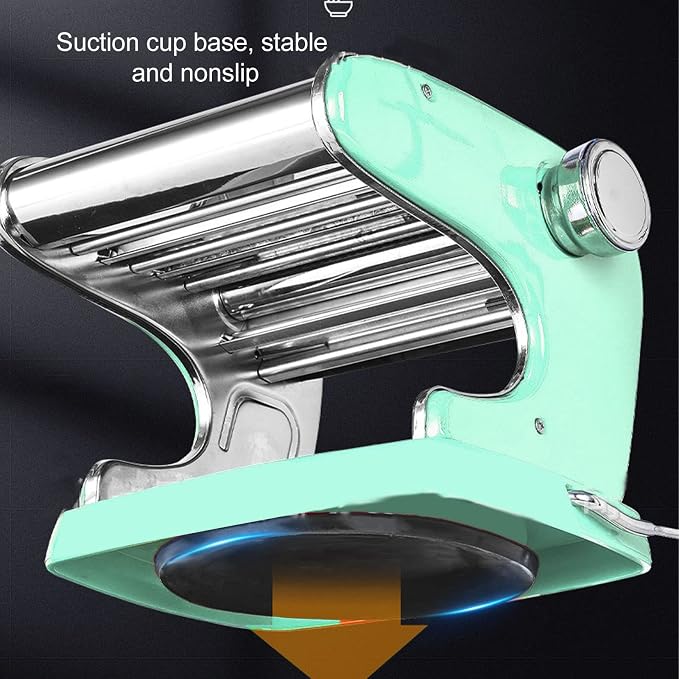 Manual Pasta Maker Machine 6 Adjustable Gears Hand Crank Noodle Press for Lasagna Fettuccine Dumpling Wrapper Dough Sheeter (Suction Cup Type 3 Blade)