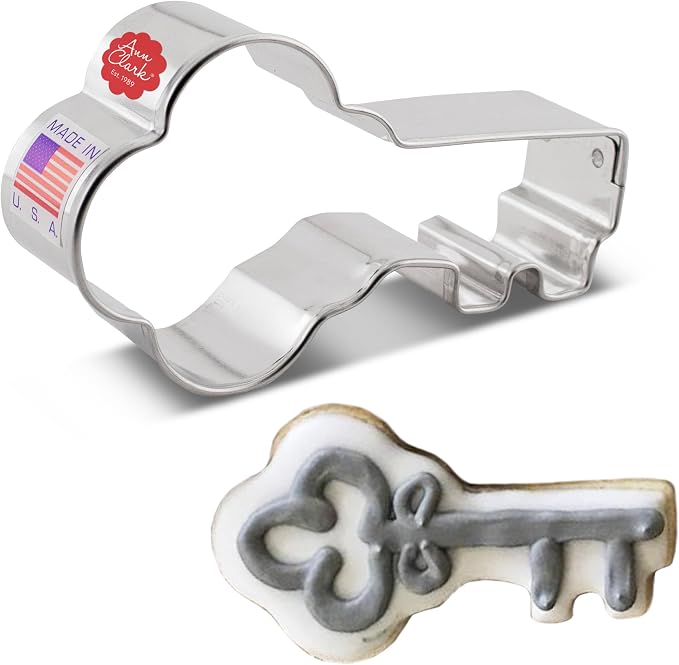 Ann Clark Key Cookie Cutter, 3-1/2" Made in USA | Perfect Size and Shape from America's Largest Cookie Cutter Maker, Food-Safe American Steel, Family Owned Since 1989