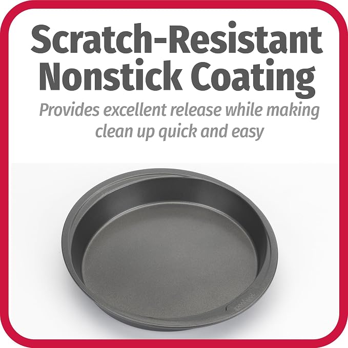 GoodCook 9-Inch Round Nonstick Cake Pan Set (2-Pack) – Heavy-Duty Carbon Steel Bakeware with Easy-Clean Non-Stick Coating – Oven & Dishwasher Safe Baking Pans for Layer Cakes, Cheesecakes, and More