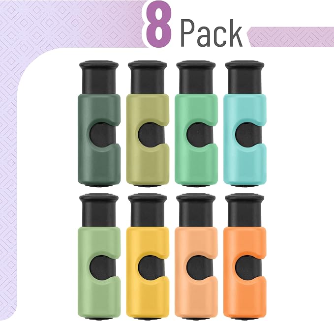 Mr. Pen- Squeeze and Lock Bread Bag Clips, 2.4 Inch, 8 Pack | Multicolor Squeeze Lock Clips, Reusable Bag Closures for Bread, Snacks, Coffee, Food Storage, Fits Thick and Thin Bags