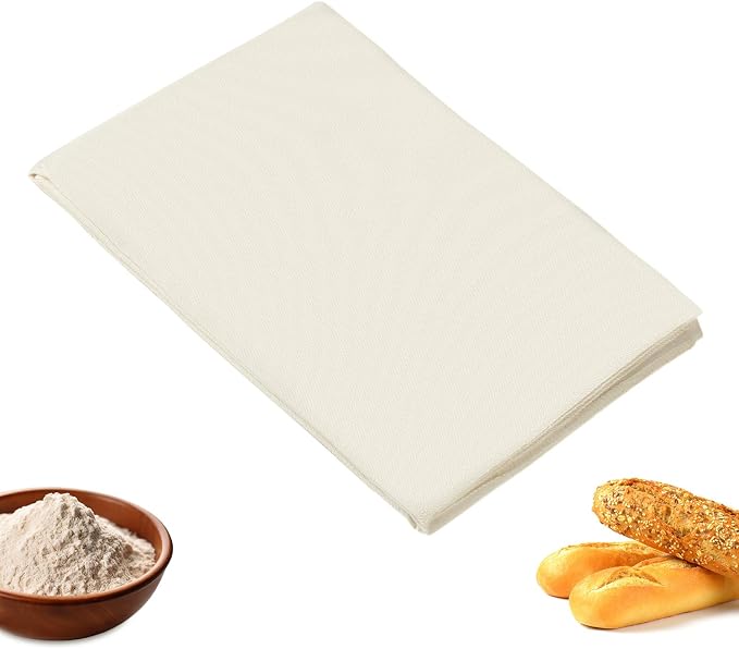 1 Pcs Thickened Bread Proofing Cloth for Baking Sourdough,28x28inch Bread Basket Flour Sack Towels for Dough, Baguettes, Loaves, Pastry, Homemade Bread