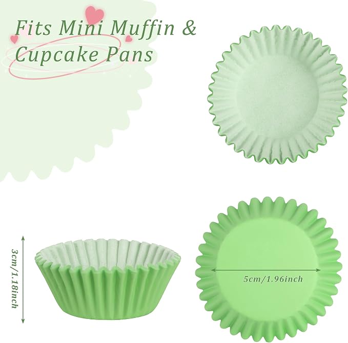1000 Count Rainbow Paper Cupcake Liners, Standard Cupcake Liners for Baking, Natural, Food-grade Cupcake Wrapper, Greaseproof Parchment Muffin Liners (Rainbow, 2 Inch)