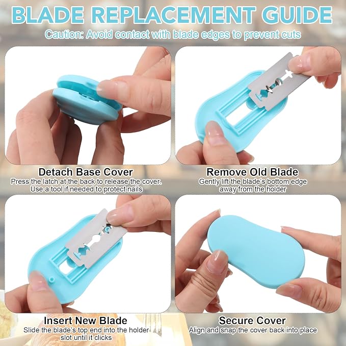 SUMAJU Bread Lame with Extractable Blade - 20 Razor Blades,Dough Scoring Tool for Sourdough Breads baking & Bread Making Tools-Blue