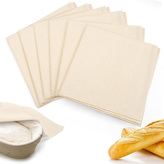 6Pcs 28"x28" Large Tea Towels for Sourdough Bread Baking - 100% Cotton Unbleached Reusable Flour Sack Towels, Proofing Cloth Supplies for Baguettes, Loaves, Ciabatta Dough Rising