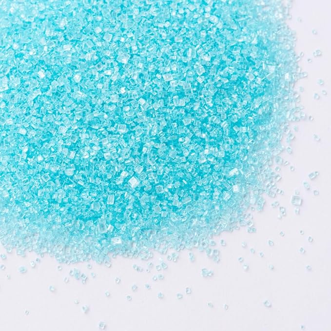 Sweets Indeed Blue Sugar Sprinkles, Edible Baby Blue Sugar Crystals, Perfect for Cake Decorations, Baking, Ice Cream, Cookies, Cupcake Topper (Baby Blue Sugar)