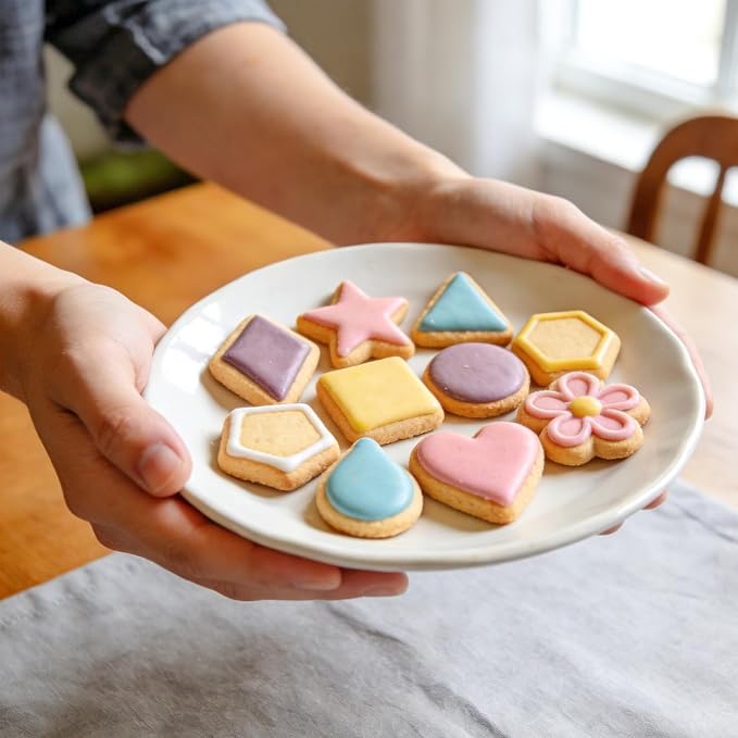 30Pcs Mini Cookie Cutter Set 10 Different Shapes Polymer Clay Cutters Mini Fruit Cutter Small Geometric Set Clay Tools for Mold Cake Biscuit Fruit Styling