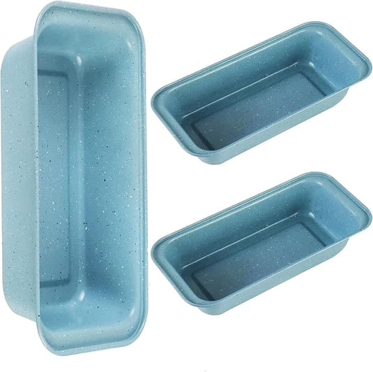 3-Piece 9x4 Inch Nonstick Loaf Pan Set, Carbon Steel Bread Baking Pans for Sourdough & Banana Bread, 450°F Oven Safe, Easy Release & Quick Cleanup
