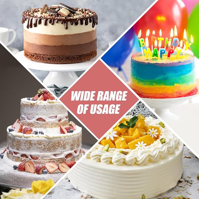 Cake Scraper Set 10 Piece, Icing Smoother and Frosting Comb Tools, 6 PP Scrapers + 4 Clear Acrylic Edge Combs, Sizes up to 9.45 x 3.94 in, for Buttercream Fondant Mousse