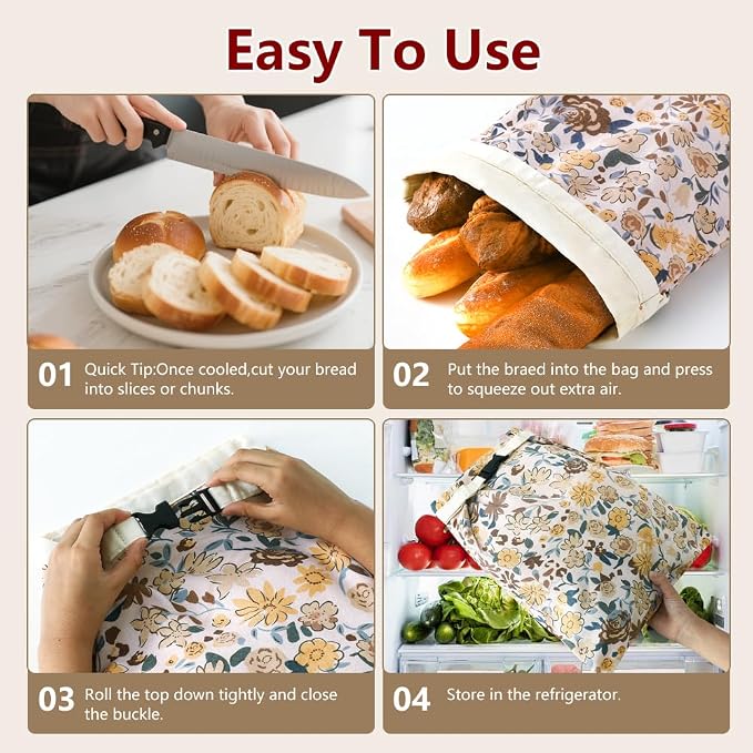 Beeswax Bread Bags for Homemade bread,2 Pack Sourdough Bread Bags,Reusable Bread Bourdough Storage