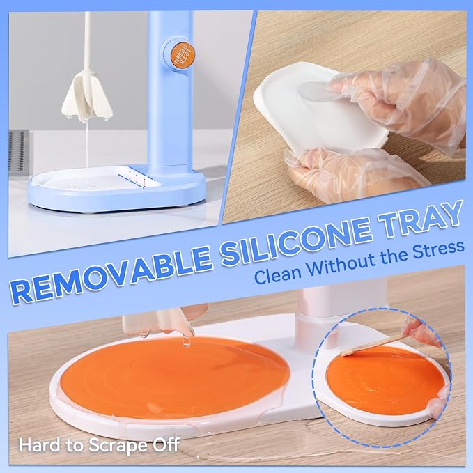 LET'S RESIN Upgraded Rechargeable Resin Mixer with Stand，3-Speed Epoxy Mixer with Minimizing Bubbles, Electric Resin Mixing Tool For Epoxy Resin, Silicone, Paint, DIY Crafts (Included 2 Sizes Paddles)