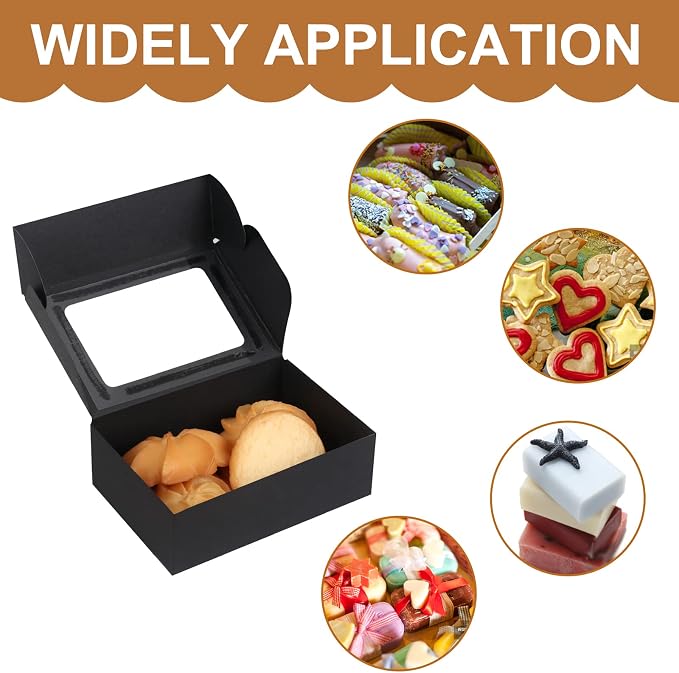 COTOPHER Soap Box, 30Pcs Small Soap Packaging Boxes 3.5x2.35x1.2 Inch Mini Kraft Boxes with Window Soap Boxes for Homemade Soap Candy Chocolate Bakery Cookies Soap Packaging