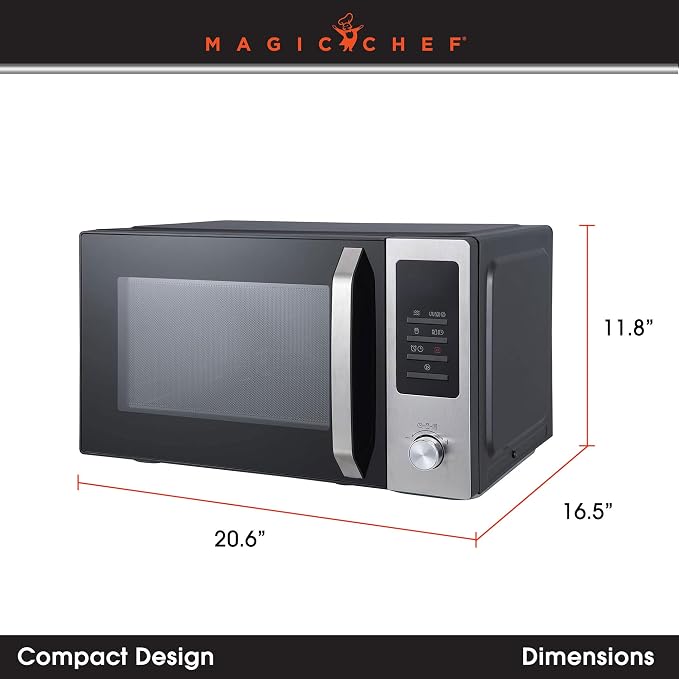 1.1 cu. ft. Countertop Microwave in Stainless Steel with Digital Touch