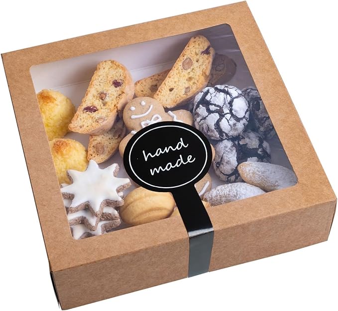 400 Pcs Black Handmade Bakery Stickers, Tamper Evident Seal Labels | 3.93 x 1.18 in peel-and-stick paper labels for bakery packaging, cake boxes, candy bags, dessert cups, envelopes, and crafts