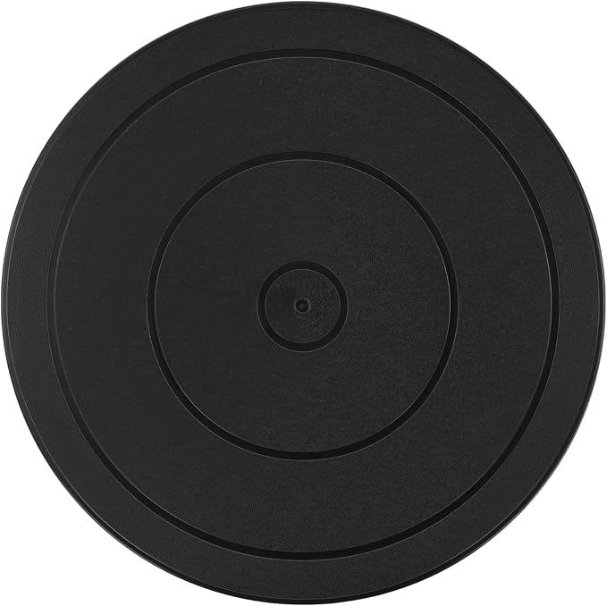 4 Pack 11 Inch Rotating Cake Turntable for Decorating, Smooth Cake Spinner Stand Revolving Turntable, Black Plastic Cake Stand for Baking Display