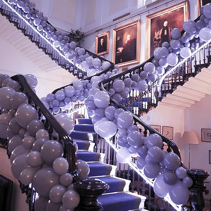 PartyWoo Purple Balloon Arch Kit Garland 140 pcs Shades of Purple Lavender Lilac Balloons Different Sizes of 18 12 10 5 Inch for Baby Shower Butterfly Wedding Birthday Fairy Party Decorations