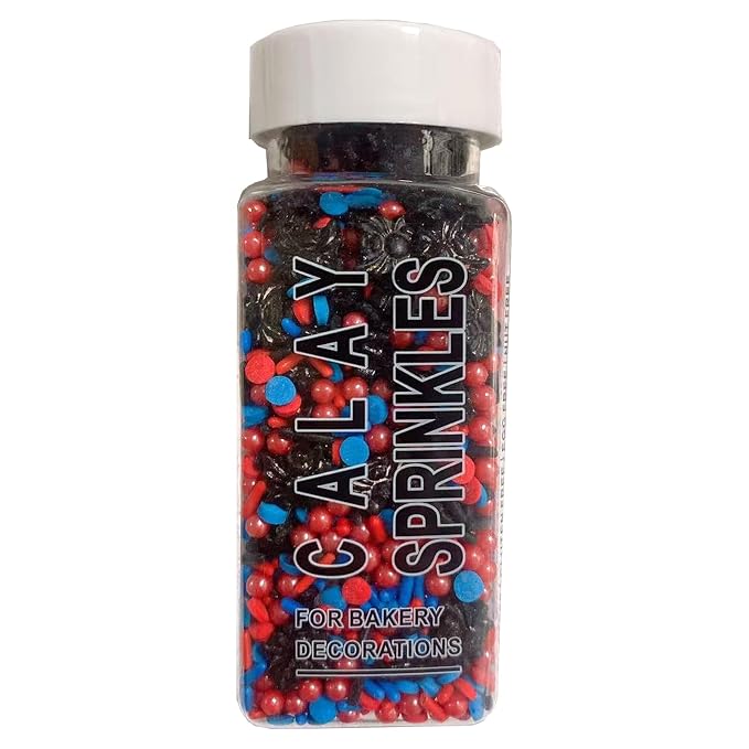 Sentovac Spiderman Sprinkle Edible Cake Decorations Red and Blue Sprinkle for Cake Cupcake Topper Cookie Baking Decorations Wedding Party Valentine Birthday Supplies
