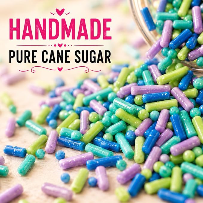 Confect Pastel Rainbow Sprinkles – Edible Jimmies Mix for Cakes, Cupcakes & Baking – Decorative Multicolor Toppings –Vegan, Gluten-Free, Nut-Free, Soy-Free, Dairy-Free, Palm Oil-Free – 4.2 Oz