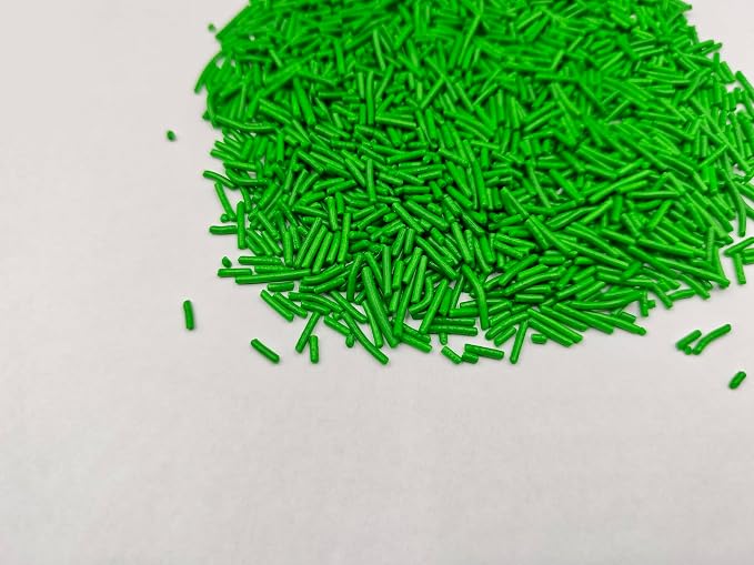 Edible Christmas Jimmies Sugar Sprinkles for Cake Decorating, Baking, Ice Cream, Cookies, Cupcake Topper Autumn Decorations,5oz (Red&White&Green&Light Green)