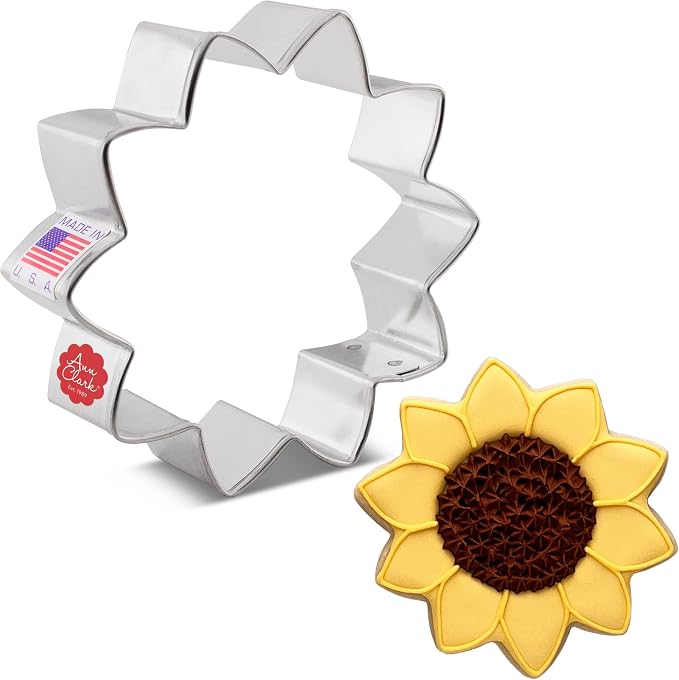Ann Clark Sunflower Cookie Cutter, 3-1/4” Made in USA
