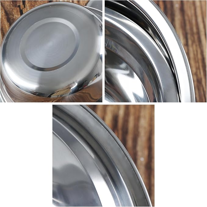 Meal Prep Stainless Steel Mixing Bowl (4-Piece Set) Stainless Steel Nesting Bowls, Home, Refrigerator, and Kitchen Food Storage Organizers Bowl, Heavy Duty, No Lids