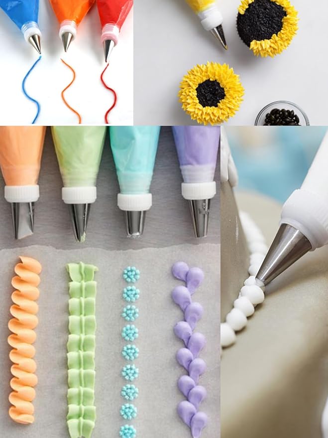 Couplers for Piping Bags,Standard Couplers for Small Decorating & Filling Tips,12 Pcs