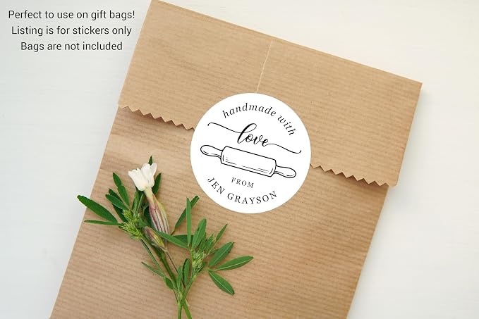 Stickers for Handmade with Love, From the Kitchen of Labels, Gift Stickers, Business Labels, Baked Good Favor Stickers