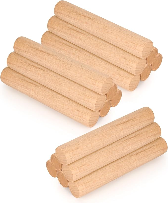 15 Pcs Small Wooden Rolling Pin for Dough, Mini Wooden Rolling Pin, 6 Inch Rollings Pins for Pizza, Bread, Dumpling, Home Cooking