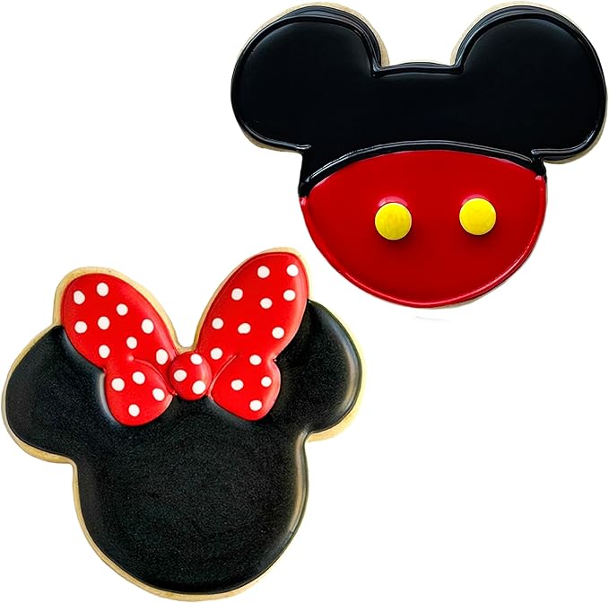 Mouse Head & Girl Mouse with Bow 2 Pc. Cookie Cutter Set, Made in the USA by Ann Clark