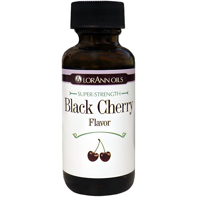 LorAnn Oils Super Strength Flavoring - Used For Candy Making, Flavoring Extracts, Baking, Hard Candy, and Flavor Oils - Bold, Natural Flavors 4X Stronger Than Extracts - Black Cherry, 1 fl oz