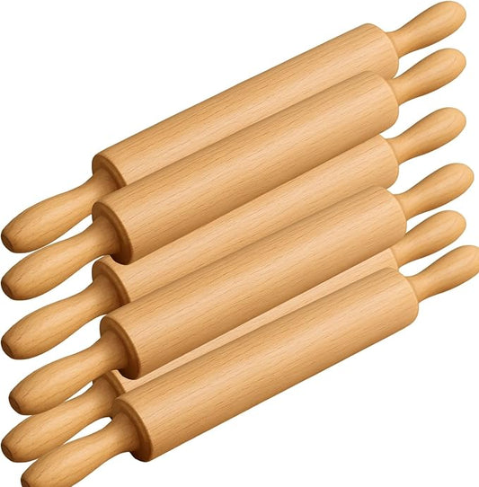 Rolling Pin for Baking Pizza Dough Non-Stick Dough Roller with Handles 18 Inches Long Baking Rolling Pin for Pizza, Fondant, Crust, Cookie & More