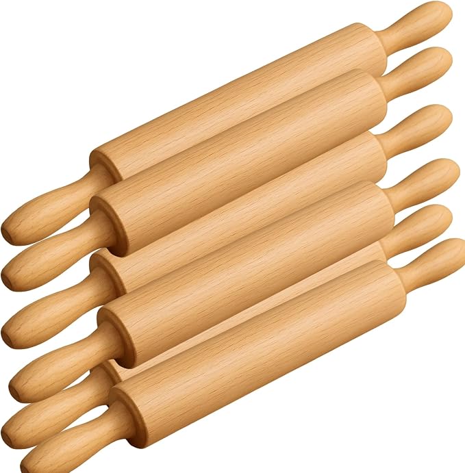 Rolling Pin for Baking Pizza Dough Non-Stick Dough Roller with Handles 18 Inches Long Baking Rolling Pin for Pizza, Fondant, Crust, Cookie & More