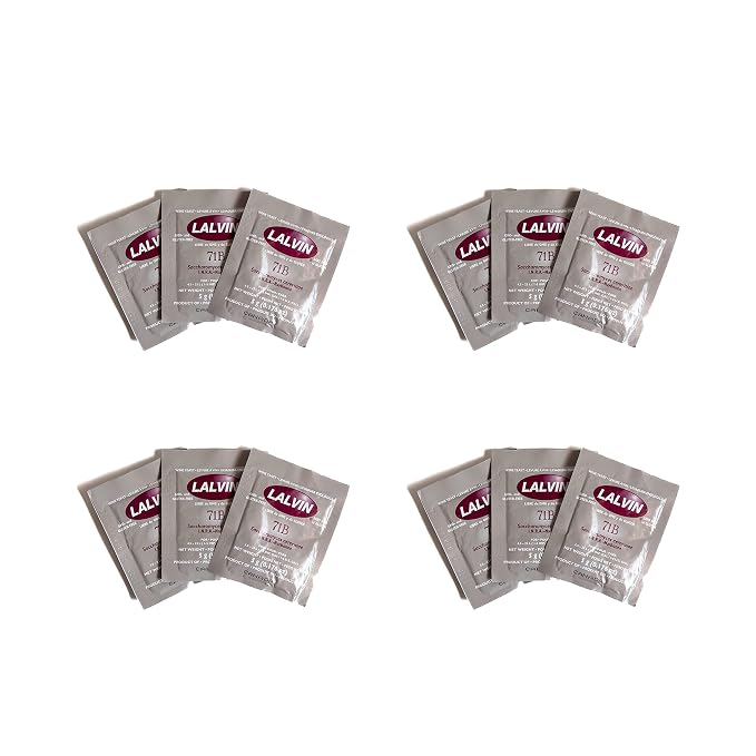 Craft A Brew - Lalvin 71B Wine Yeast - Dry Wine Yeast - For Fruity Wines & Ciders - Ingredients for Home Fermenting - Wine Making Supplies - [12 pack]