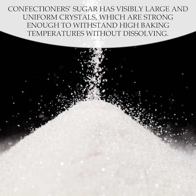 White Sparkling Sanding Sugar Crystals, (1 Lb) Extra Coarse Grain, add a Sweet Crunch to Baked Goods, Bright White, High Sparkle When Baked, Holds up under Heat, Non-GMO, Gluten Free, Premium Quality Pure Cane Sugar No Confectioners Wax. By The Sugar Lab