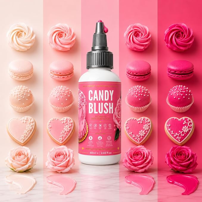 Confect Candy Blush Gel Food Coloring – Highly Pigmented Gel Based Food Color for Buttercream, Cakes, Cookies & Baking – 60mL / 2 FL OZ