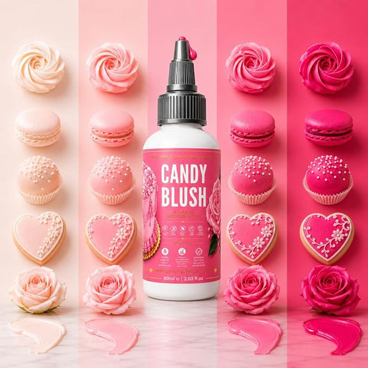 Confect Candy Blush Gel Food Coloring – Highly Pigmented Gel Based Food Color for Buttercream, Cakes, Cookies & Baking – 60mL / 2 FL OZ