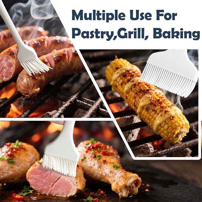 Meat Brush for Basting,Heat Resistant Silicone | 3PCS,Oil Butter Sauce Marinades for BBQ Grill Meat Brushes,Food-grade