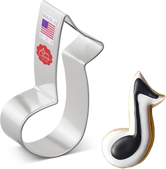 Ann Clark Music Note Cookie Cutter Small 3-1/2 inch Made in USA
