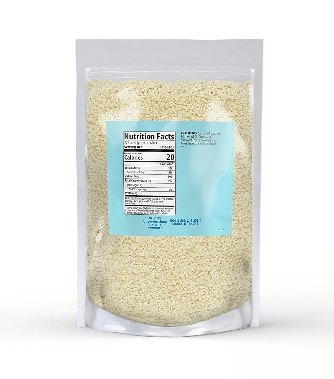 Unpretentious Ivory Jimmies Sprinkles, 2 lb, Light Ivory, Perfect for Festivities, Clear Resealable Bag, Dessert Decorating