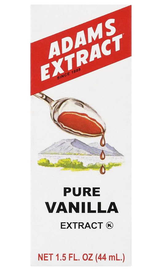 Adams Extract Pure Vanilla Extract, True Fruit Flavor, Gluten Free, 1.5 FL OZ Glass Bottle (Pack of 1)