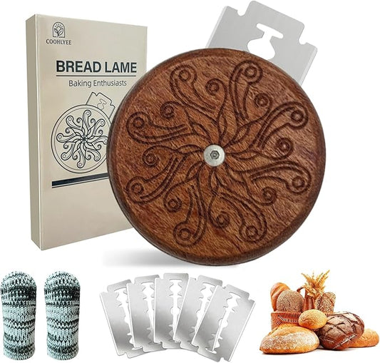 UFO Bread Lame Cutter for Homemade Sourdough, Bread Scorer Tool for Sourdough with 5 Blades, Slashing Tool Bread Cutting Knife for Artisan Bread and Baguette Makers