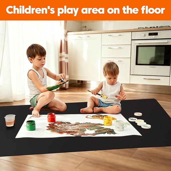 Extra Large Silicone Mat, 42x96 Inch Silicone Table Mat, Heat Resistant Table Protector, Waterproof & Scratch Resistant, Suitable for Dining Tables, Desks, Kitchen Countertops, Black