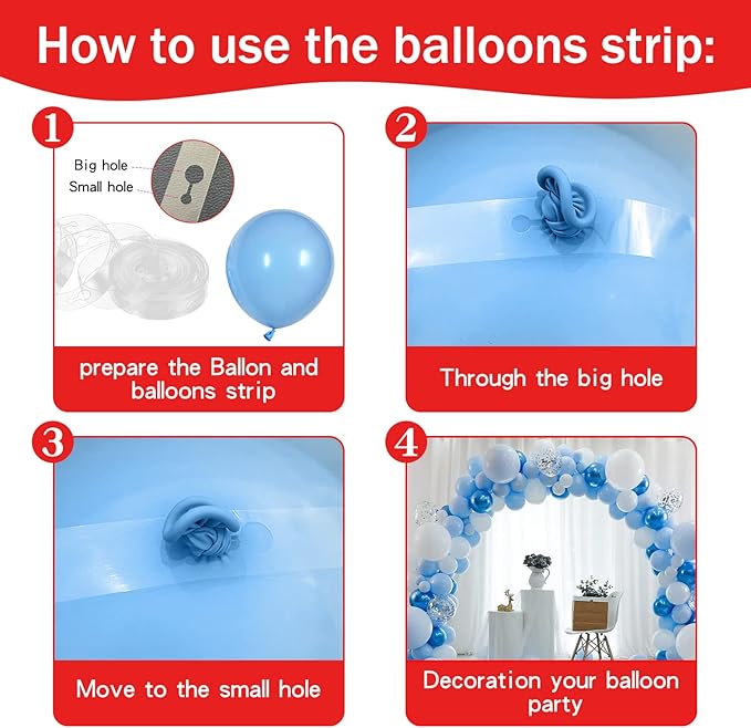4pcs Balloon Pump Hand Held Inflator Air Pump for Balloons, 4 Random Color, Friends can Help Easy to Use for Party Birthday Decorations