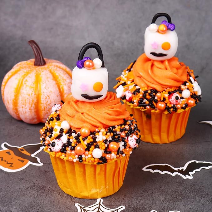 Halloween Sprinkles for Cake Decorations 4.2oz, Edible Bloody Eyeballs Candy, Knife, Blood Dog Bones, Sprinkles for Cupcake Topper, Ice Cream, Candy, Cookie for Halloween Dessert