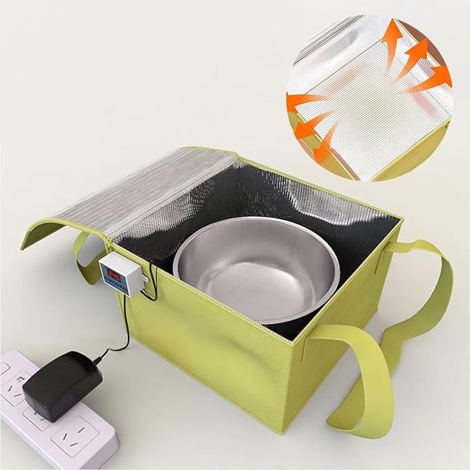 Proofing Box for Bread Making, Dough Fermentation Machine, with Temperature Control Function, Zipper Closure, Dough Proofing Kit, Suitable for Making Bread, Yogurt, Natto