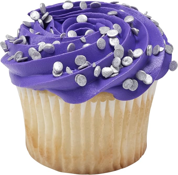 DECOPAC Confetti Silver Quins Sprinkles, 1.21 lb