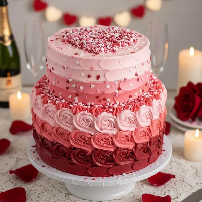 Manvscakes, Valentine Sprinkles for Baking, Edible Red Heart Decorations, Mini Heart Confetti, Natural Colors, No Artificial Dyes, Nut and Gluten Free, 3ozI