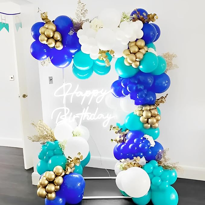 Voircoloria 90pack Royal Blue Balloons Different Size 18/12/10/5 Inch Blue Balloon Garland Arch Kit for Graduation, Wedding, Birthday, New Year, Baby Shower, Baseball, Nautical Party Decorations